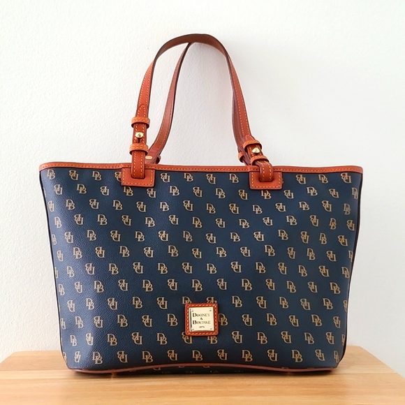 Dooney & Bourke Handbags - Dooney & Bourke Monogram Signature Blue Bag EUC